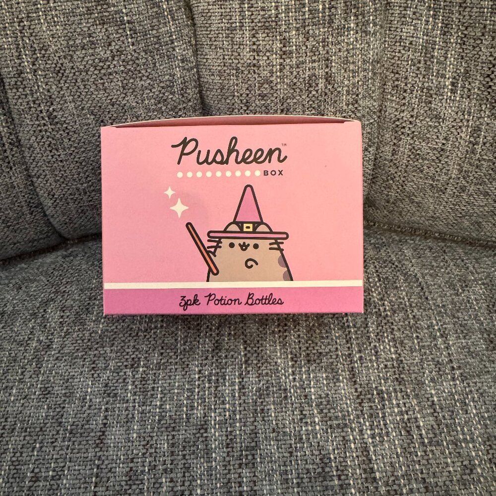 Pusheen Box Fall 2024 Halloween 3 Pack Potion Bottles Witch Flying Broom Design